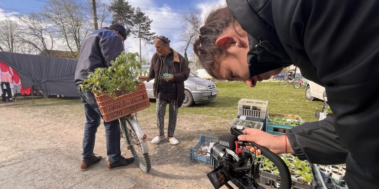 По време на снимките